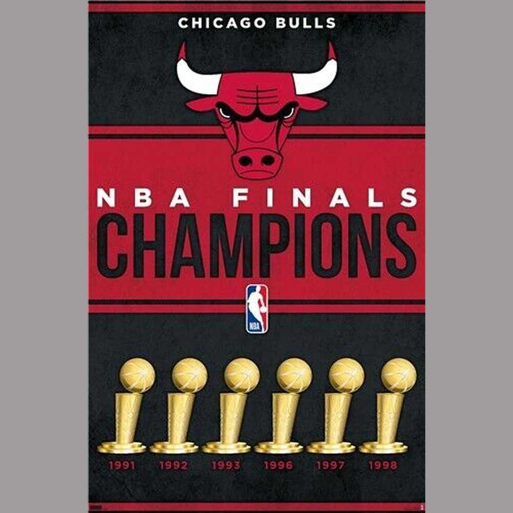 Chicago Bulls NBA Finals Champions Licensed Poster 22.375" x 34" New! Sports Mem, Cards & Fan Shop:Vintage Sports Memorabilia:Posters Style Your Walls